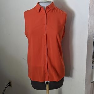 Orange Sleeveless top